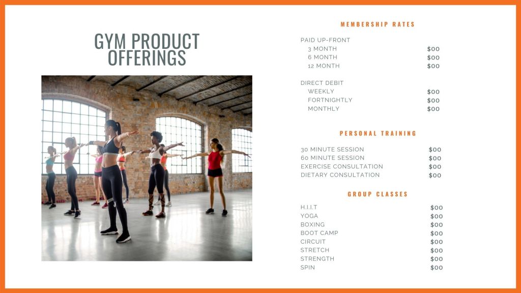 Personal Trainer Product Pricing Plan