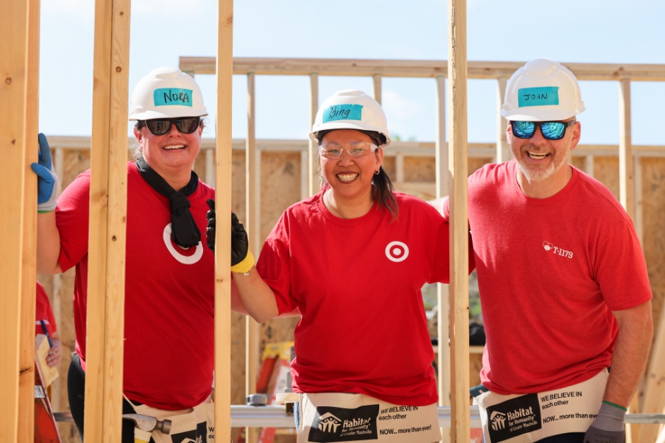 Target team members volunteering.