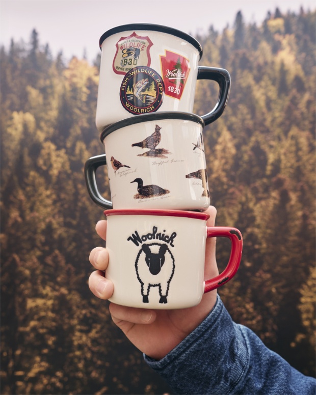 Mugs from the Woolrich x Target collection