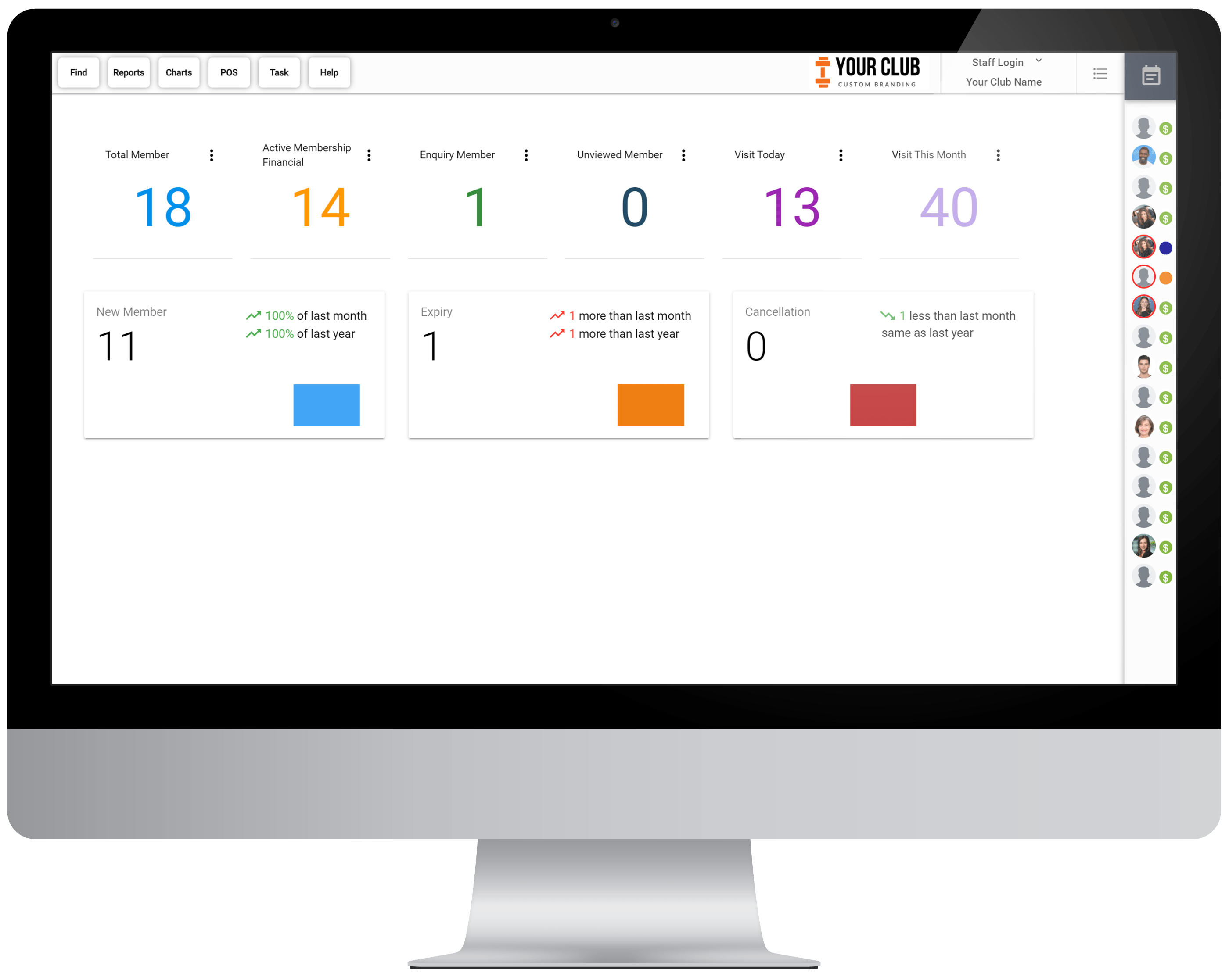 VIGYR Gym Management Software - Dashboard Big 1