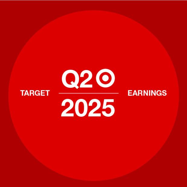 A red graphic with the Target logo.