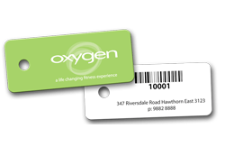 membership barcode tags - gym key tags