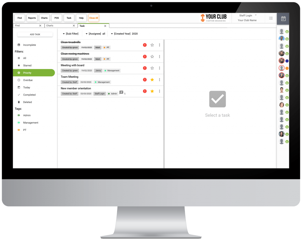 VIGYR Gym Management Software - Task Manager Big 2